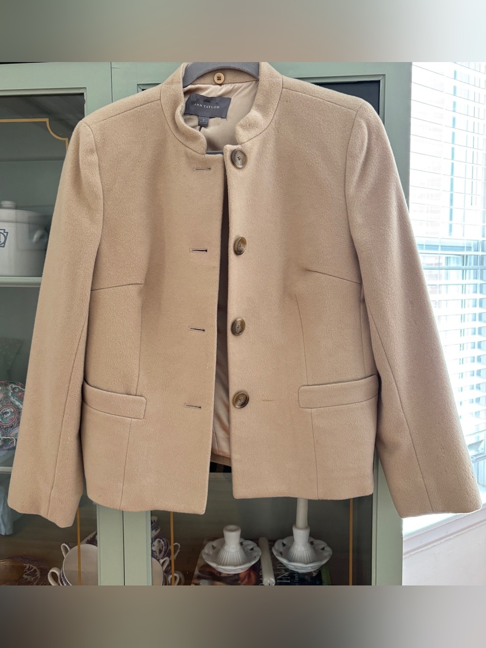 Ann Taylor beige / camel wool blend blazer